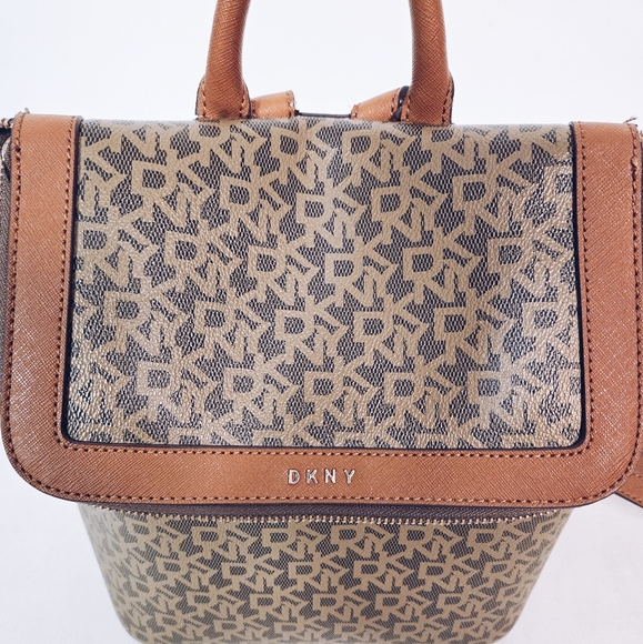 DKNY Logo Faux Leather Backpack - Picture 5 of 15